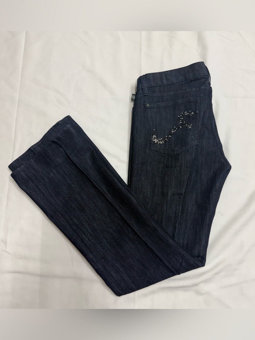 Rock & Republic Dark Indigo Bootcut Jeans with Rhinestone Pocket